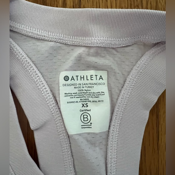 Athleta Light Pink Racerback Tank (XS) - Picture 2 of 3